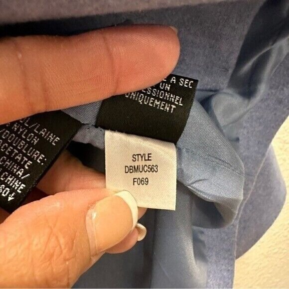 Dana Buchanan Wool Work Blazer Blue Women’s Size 8 - Picture 9 of 10